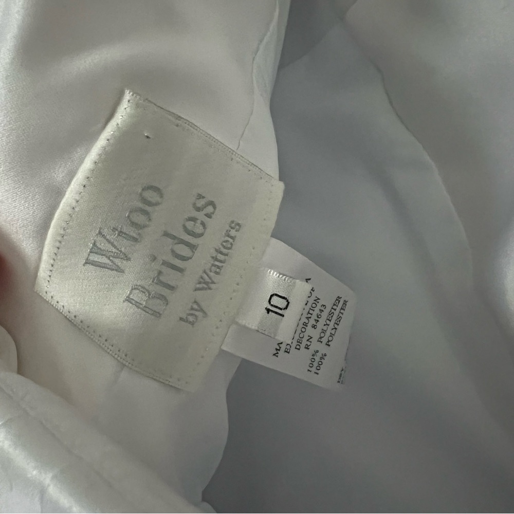 Wtoo By Watters - Women’s (Sz 10) White Strapless Wedding Dress Gown - Picture 7 of 8